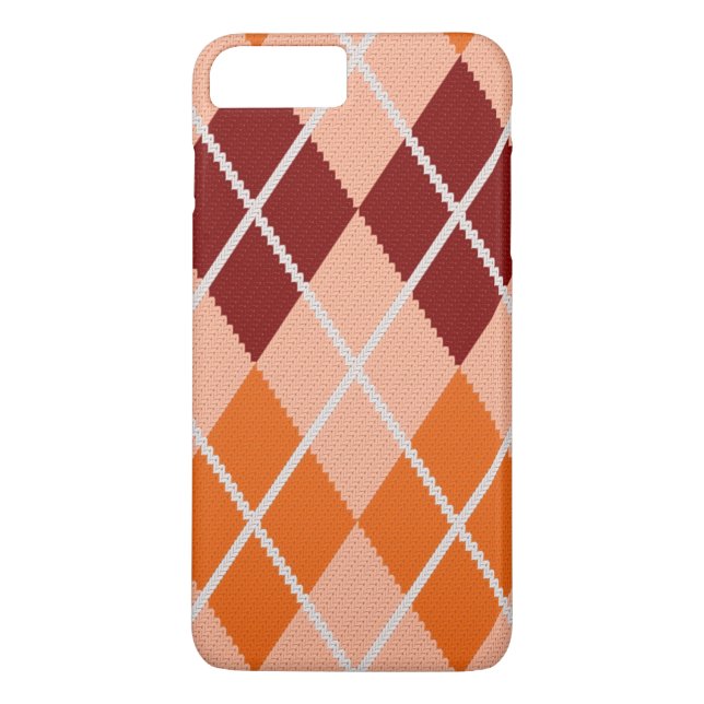 Realistischer Rauten-Stoff Case-Mate iPhone Hülle (Rückseite)