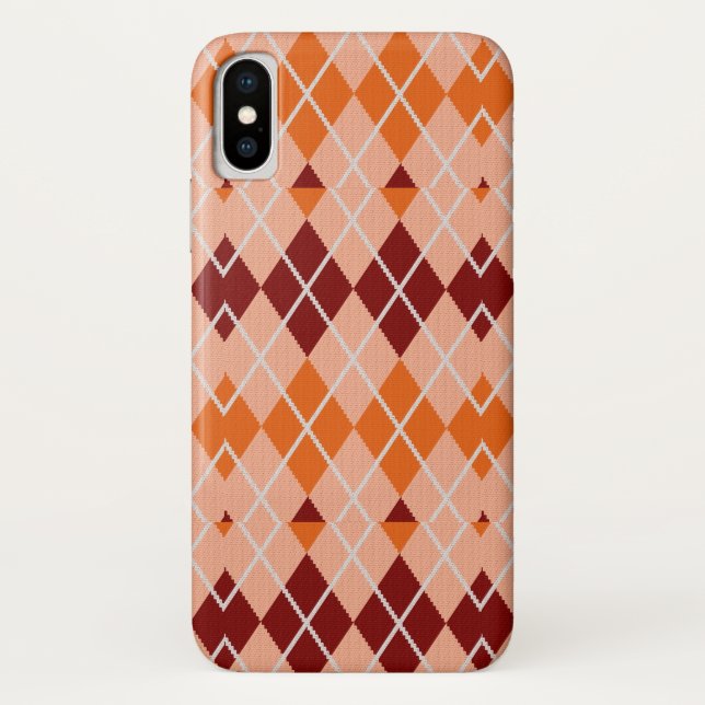 Realistischer Rauten-Stoff Case-Mate iPhone Hülle (Rückseite)