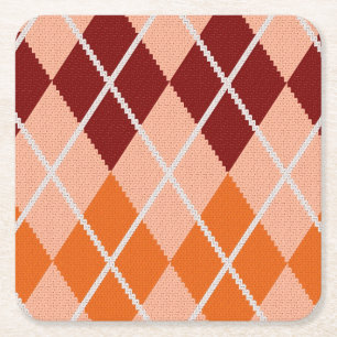 Realistischer Rauten-Stoff Rechteckiger Pappuntersetzer