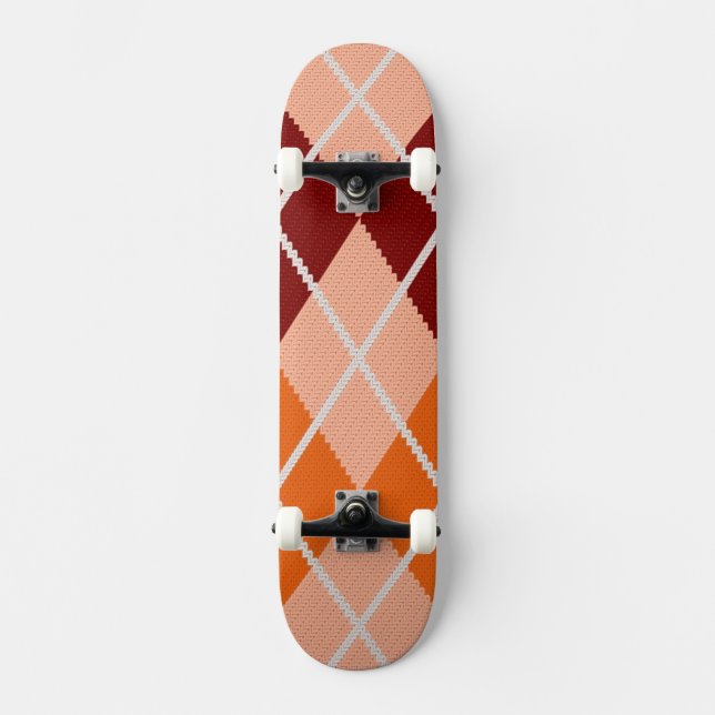 Realistischer Rauten-Stoff Skateboard (Vorderseite)