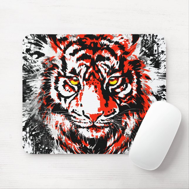 Realistischer Red Tiger Mouse Pad - Tiger Mousepad (Mit Mouse)