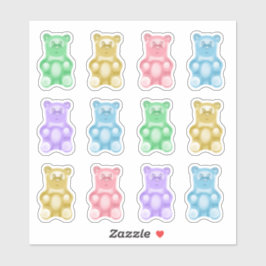 Realistischer Regenbogen Gummy Bären-Aufkleber Aufkleber