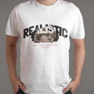 Realistischer Slogan mit antikem Statuenkopf T-Shirt