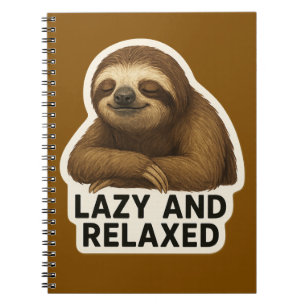 Realistischer Sloth-Sticker Notizblock