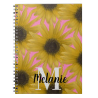 Realistischer Sonnenblumengarten Custom Monogram P