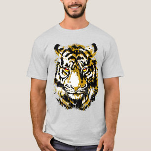 Realistischer Tiger - Cooler Tigerkopf Zeichnend T-Shirt