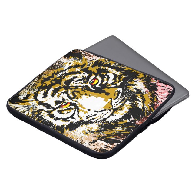 Realistischer Tiger Head - Tiger Laptop Case (Vorne Oben)