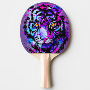 Realistischer Tiger Head - Tiger Ping Pong Paddle Tischtennis Schläger