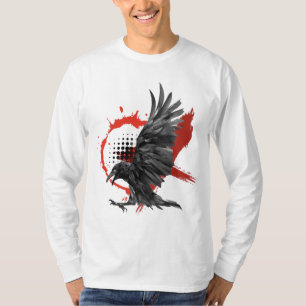 Realistischer Trash Polka Crow T-Shirt