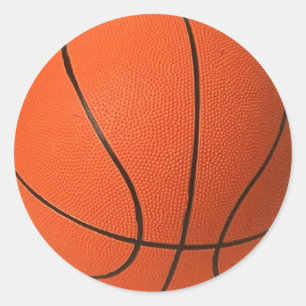 Realistischer und cooler Basketball Runder Aufkleber