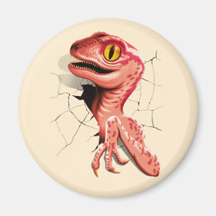Realistischer Velociraptor Dinosaur Hatching Magnet