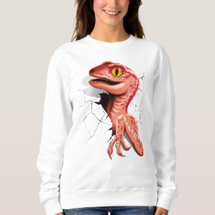 Realistischer Velociraptor Dinosaur Hatching Sweatshirt