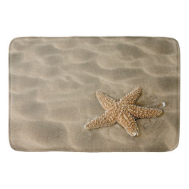 Realistischer weicher Strand-Sand mit Starfish Badematte