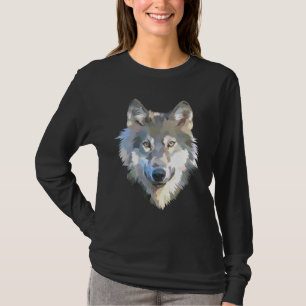 Realistischer weißer Wolf realistischer Tierdruck  T-Shirt