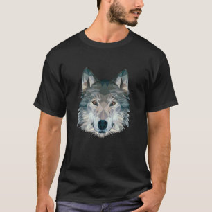 Realistischer Weißwolf-Realistischer Tierdruck mit T-Shirt