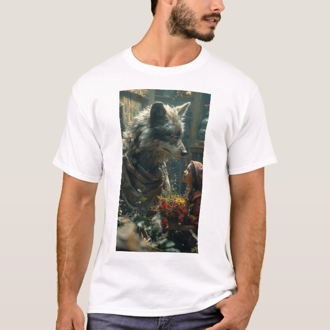 Realistischer Wolf verschleiert Grafik-T - Shirt (Vorderseite)