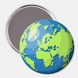 Realistisches 3D-Globus-Design Erde Planet Kunst Magnet