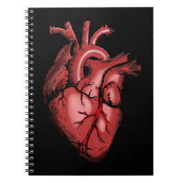 Realistisches anatomisches Heart Image-Notebook Notizblock