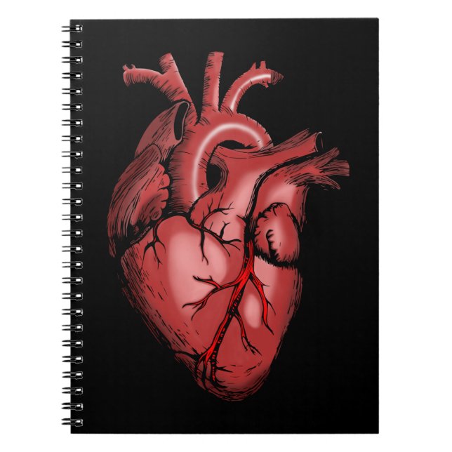 Realistisches anatomisches Heart Image-Notebook Notizblock (Vorderseite)
