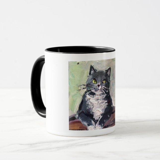 realistisches Bild, Katze Tasse (Vorderseite Links)