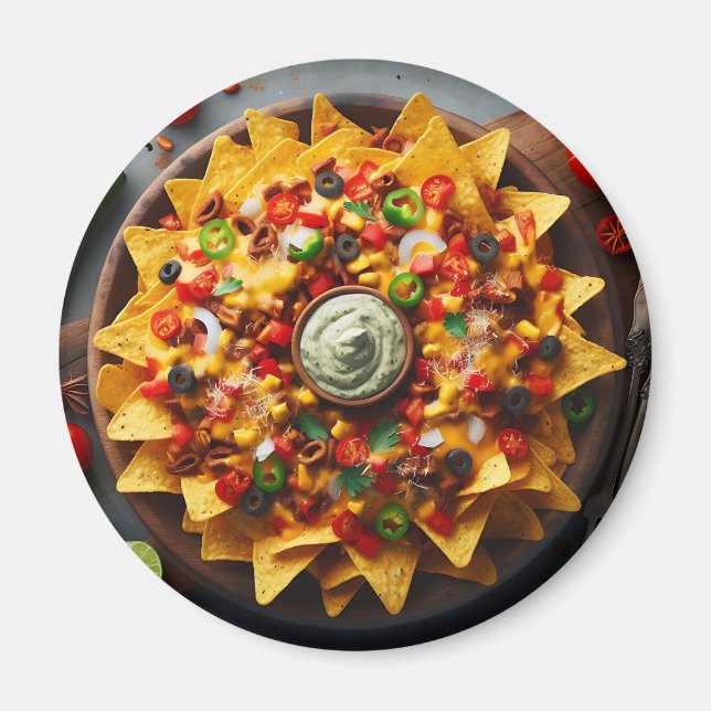 Realistisches Blatt Nachos Funny Magnet (Vorne)