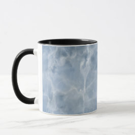 Realistisches blaues Marmordesign Tasse