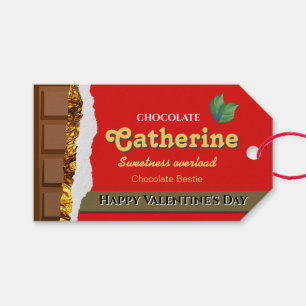 Realistisches Braun & Rote Valentine Schokolade Fu Geschenkanhänger