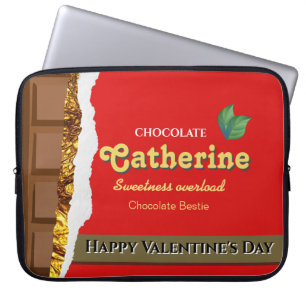 Realistisches Braun & Rote Valentine Schokolade Fu Laptopschutzhülle