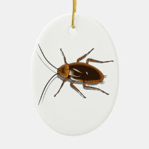 Realistisches Brown-Schaben-Insekt Keramikornament