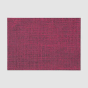 Realistisches Burlap Rustic Simple Magenta Burgund Seidenpapier