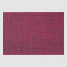 Realistisches Burlap Rustic Simple Magenta Burgund Seidenpapier