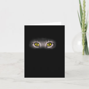 Realistisches Cat Eyes Kitty Feline Grafik Schwarz Karte