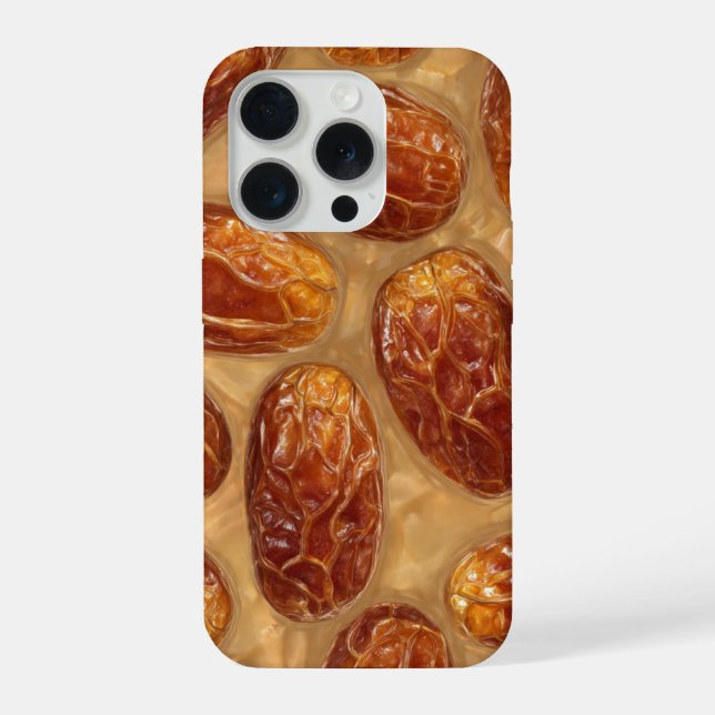 Realistisches Dattelfruchtmembran-Makro-Muster iPhone Hülle (Rückseite)