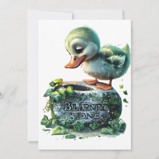 Realistisches Duckling küsst den Blarney Stone Einladung