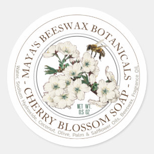 Realistisches Etikett für Bienenwachs Runder Aufkleber