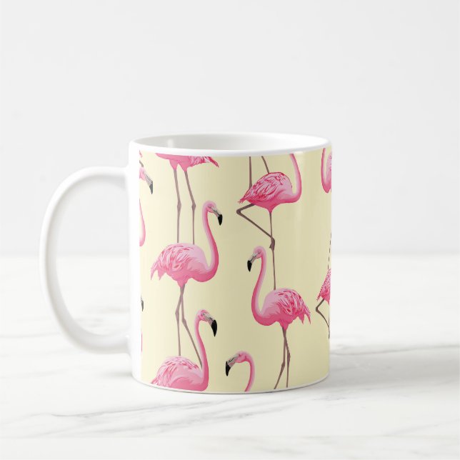 Realistisches Flamingo-Bird-Muster Kaffeetasse (Links)