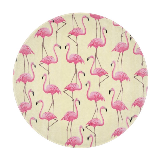 Realistisches Flamingo-Bird-Muster Schneidebrett (Vorderseite)