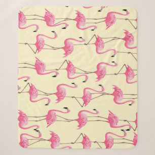 Realistisches Flamingo-Bird-Muster Sherpadecke