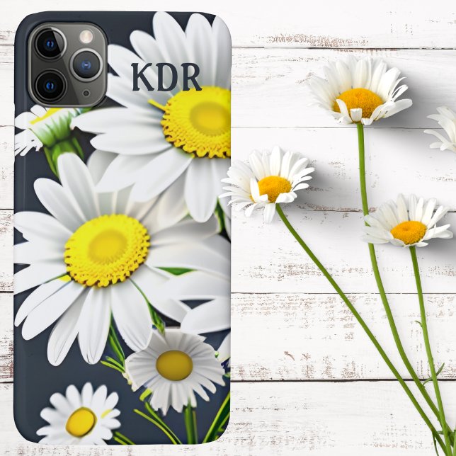 Realistisches Gänseblümchen-Monogramm  Case-Mate iPhone Hülle (Von Creator hochgeladen)