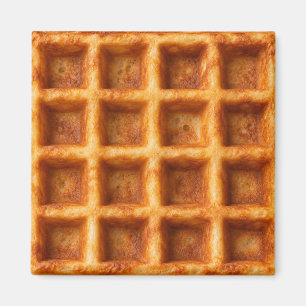 Realistisches getoastetes quadratisches Waffel-Des Magnet