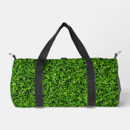 Realistisches Gras Foto Textur Funny Bright Green Duffle Bag