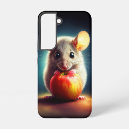 Realistisches graues Mauswerk in leuchtenden Farbe Samsung Galaxy Hülle