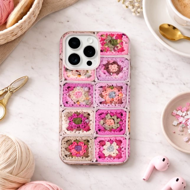 Realistisches Häkel-Granny-Square iPhone Hülle (Von Creator hochgeladen)