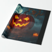 Realistisches Halloween-Kürbis-Geschenkpapier – Li