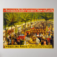 Realistisches Jungle Menagerie Circus Poster