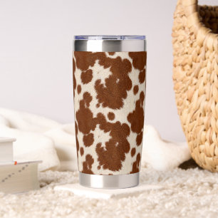 Realistisches Kalbsledermuster Thermobecher