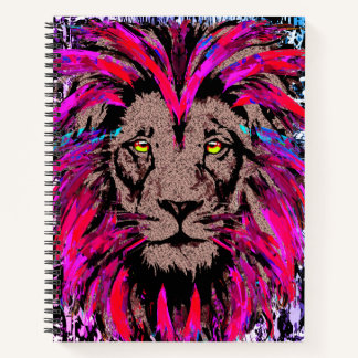 Realistisches Pink Lion Notebook - Wildlife Big Ca Notizbuch