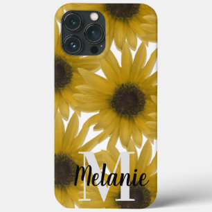 Realistisches Sonnenblumen-Muster Name Case-Mate iPhone Hülle