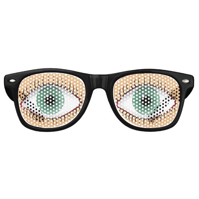 Realistisches, sonniges menschliches Auge Partybrille (Vorderseite)