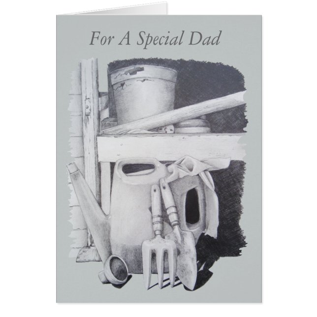 realistisches Stillleben Bild von Gartenwerkzeugen (Vorne)